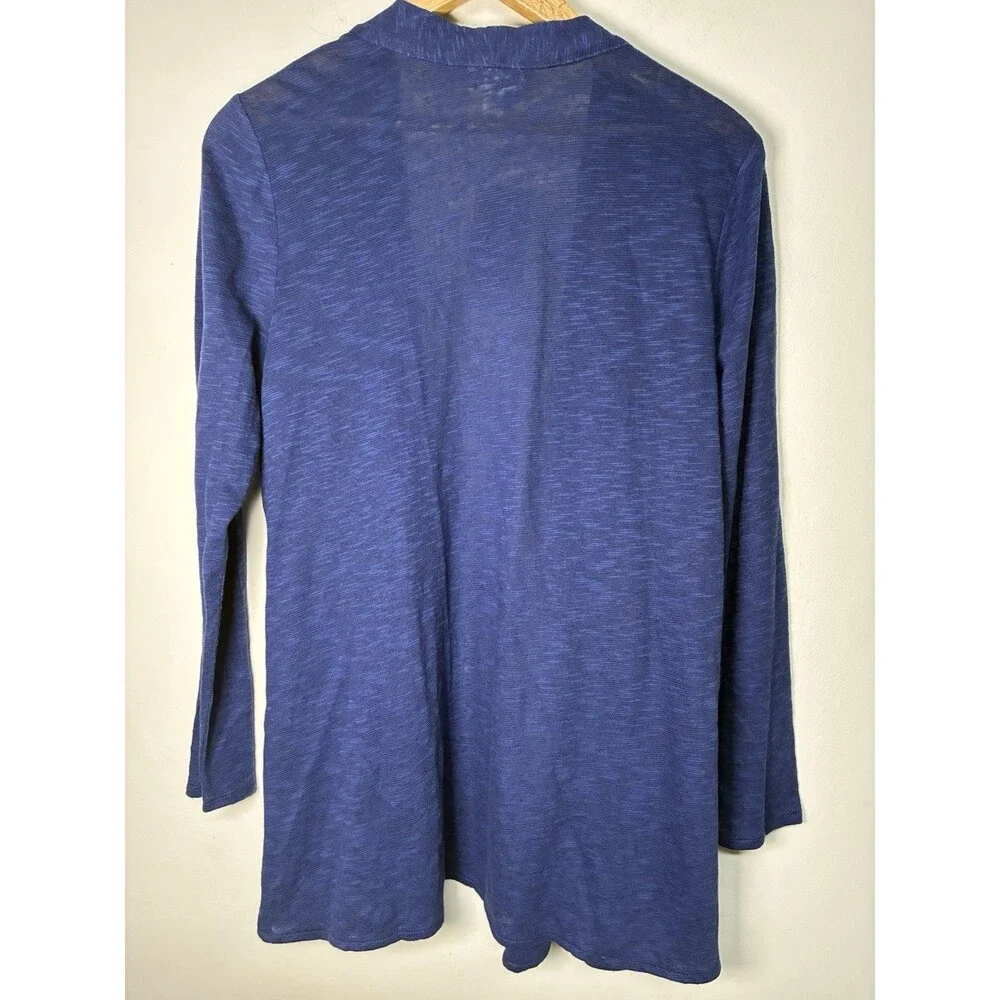 J Jill Linen Cardigan Sweater Women’s Large Petite NWT Dark Azure Light Sweater